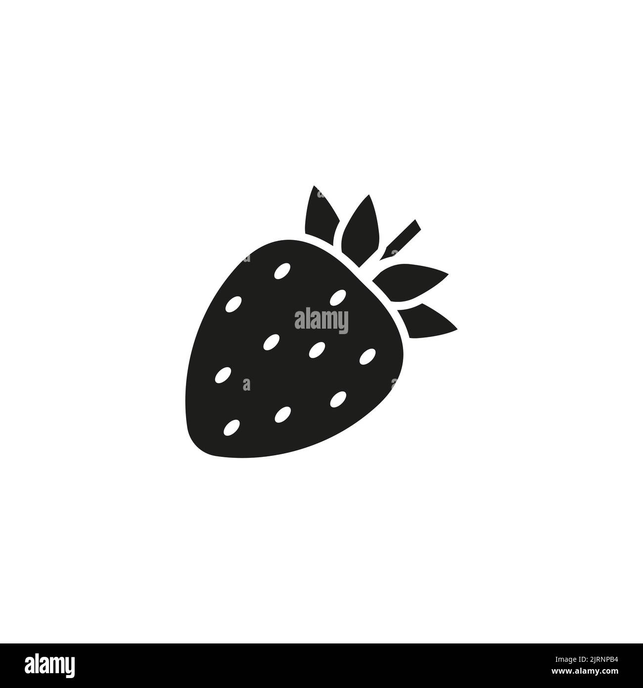 Erdbeervektorsymbol. Fruchtsymbol. Erdbeervektordarstellung. Stock Vektor