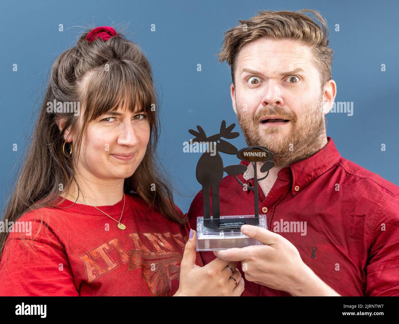 Edinburgh, Großbritannien. 21. August 2022 im Bild: Die schmuddeligen Little Mitts Gewinner der amüsiert Moose Comedy Awards Top Sketch Show. Foto für Amused Moose Comedy Awards. Kredit: Rich Dyson Stockfoto