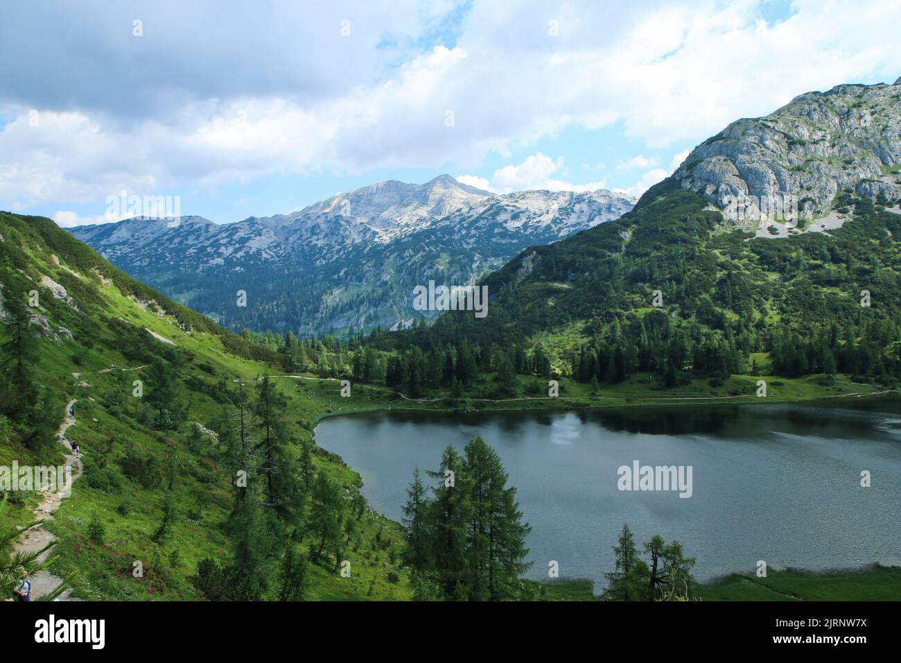 Das Bild von der schönen Natur in Österreich in der Tauplitzalm in den Alpen. Stockfoto