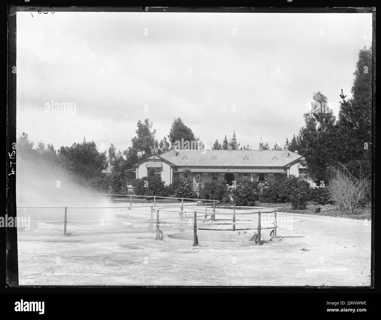 Sanatorium, Rotorua, Neuseeland, von Burton Brothers. Stockfoto