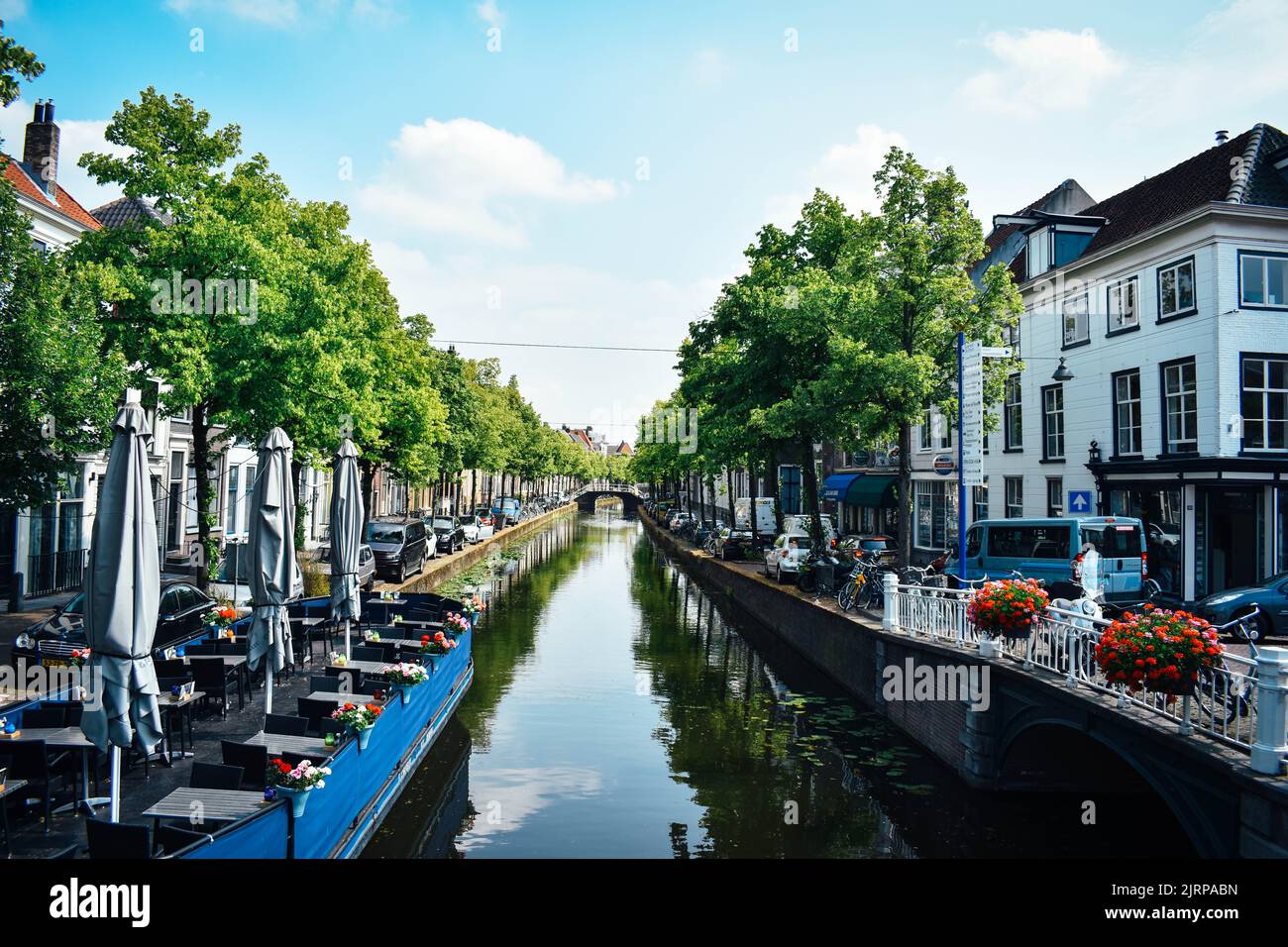 Sommertourismus in Delft, Holland, Niederlande Stockfoto