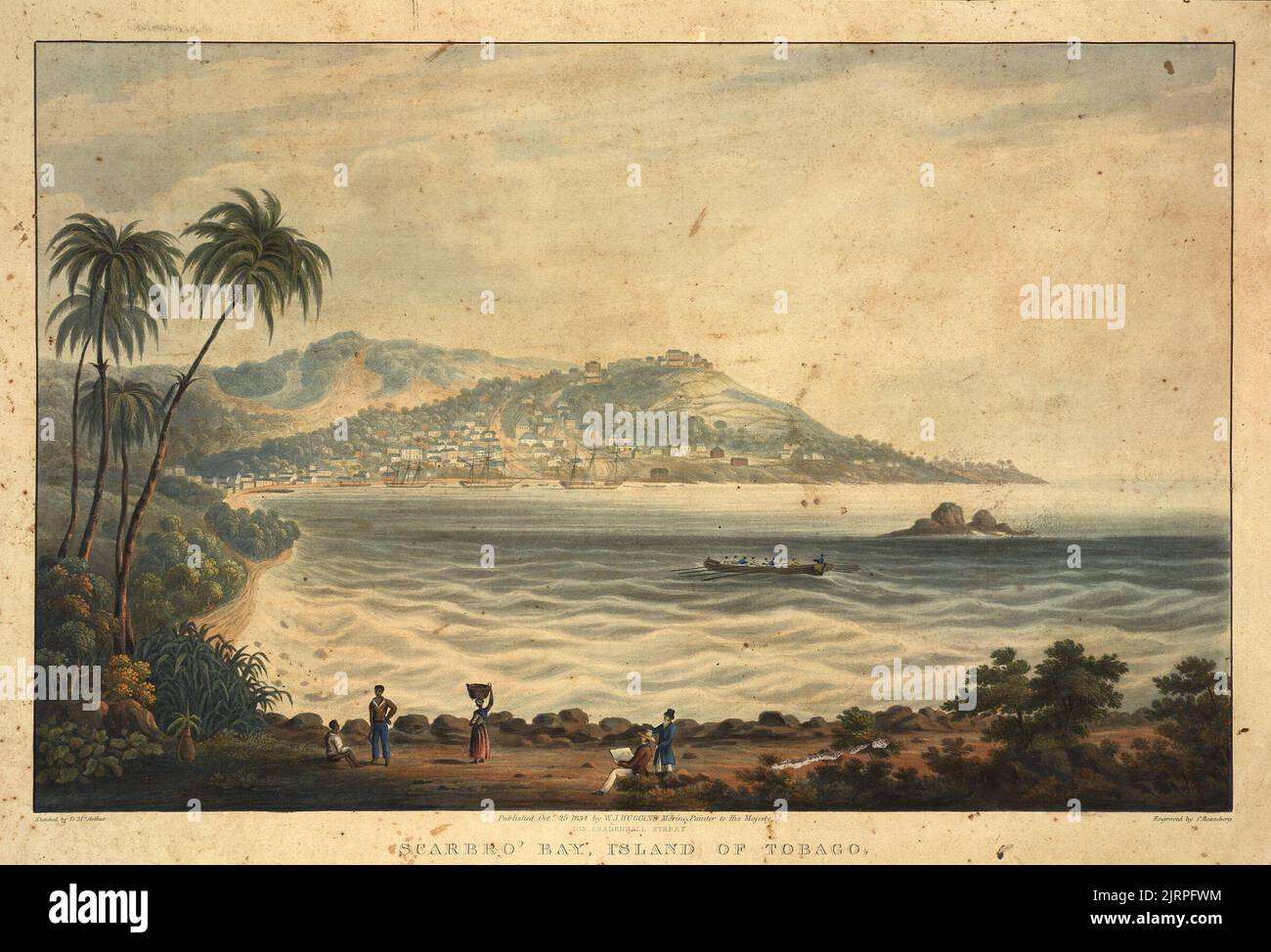 Scarbro' Bay, Island of Tobago, 1834, von Charles Rosenberg, D. McArthur. Akquisitionsverlauf unbekannt. Stockfoto