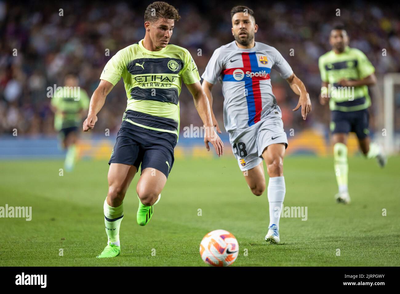 BARCELONA, SPANIEN 24. AUGUST Julian Alvarez von Manchester City