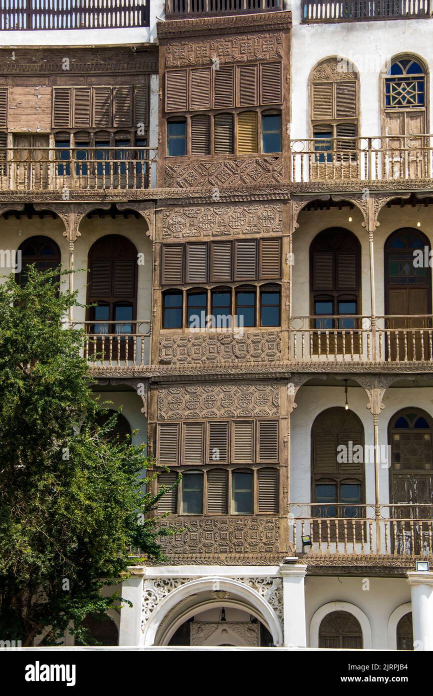 Shahbatly House Historic Al Balad District Jeddah Saudia Arabia Stockfoto