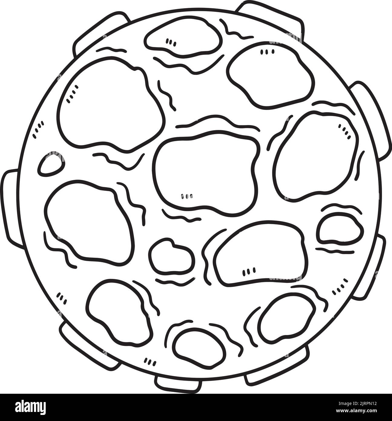 Planet Isolated Coloring Page für Kinder Stock Vektor