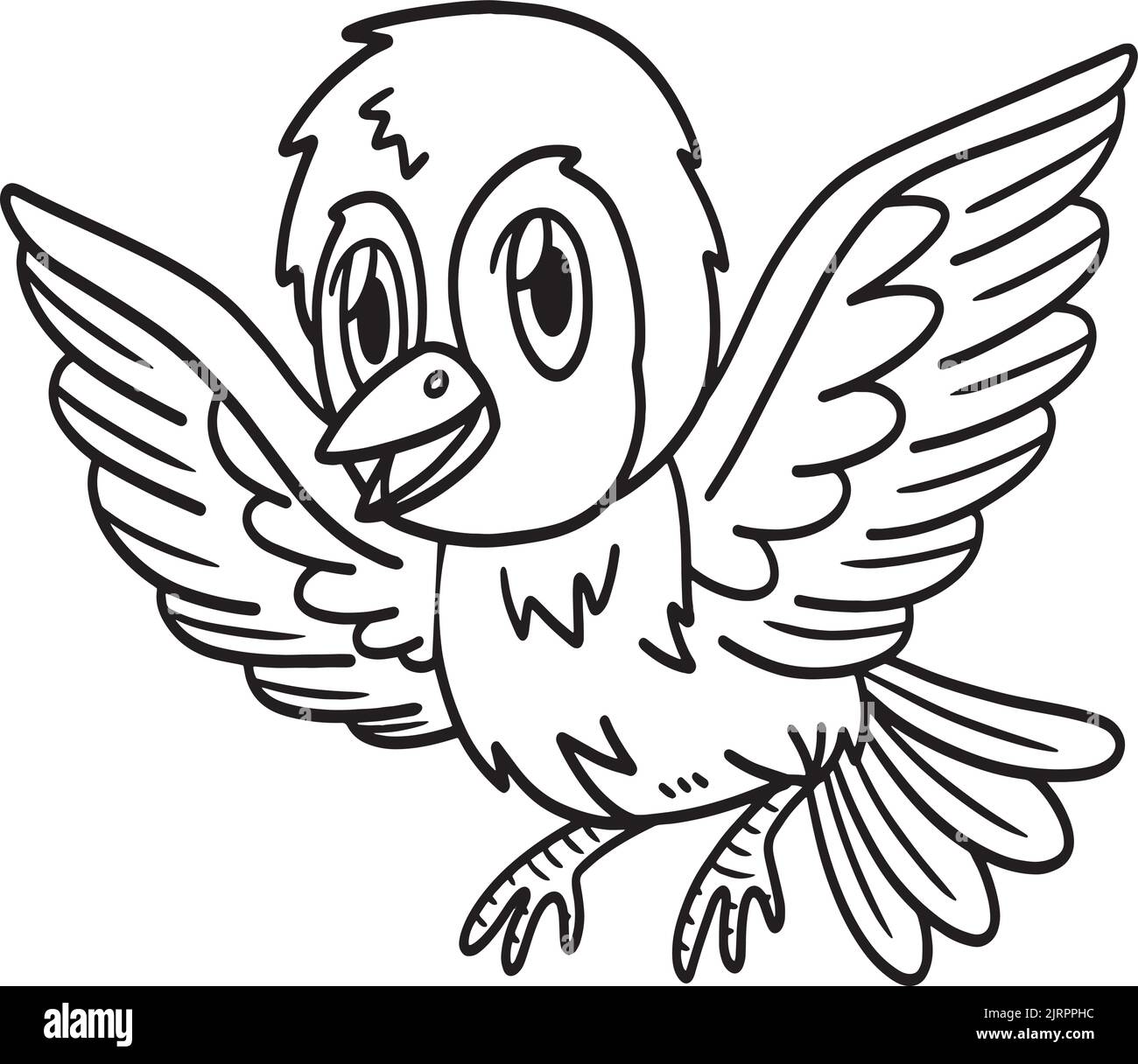 Vogel Tier isoliert Malvorlagen für Kinder Stock Vektor