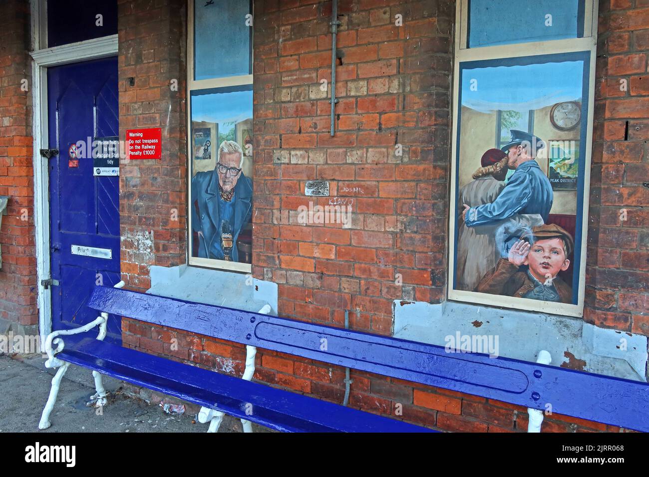 Bahnhof Padgate, Bahnsteig 3D Art (Nordzüge), Station Rd South, Padgate, Warrington, ENGLAND, GROSSBRITANNIEN, WA2 0QS Stockfoto