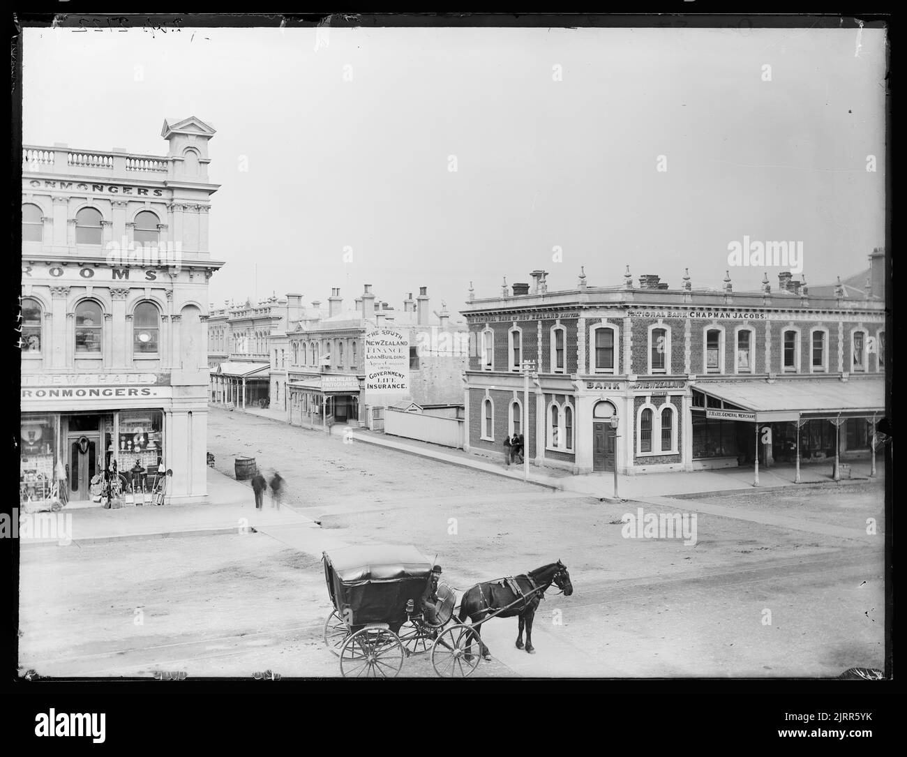 Dee Street, Invercargill, 1880s, Invercargill, von Burton Brothers. Stockfoto