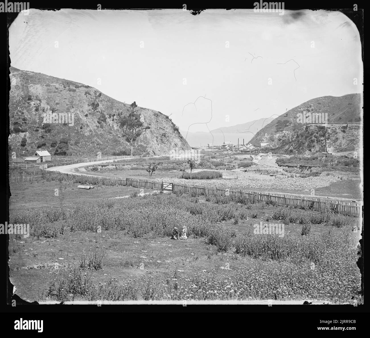 Ngauranga Gorge, um 1875, Wellington, von James Bragge. Stockfoto