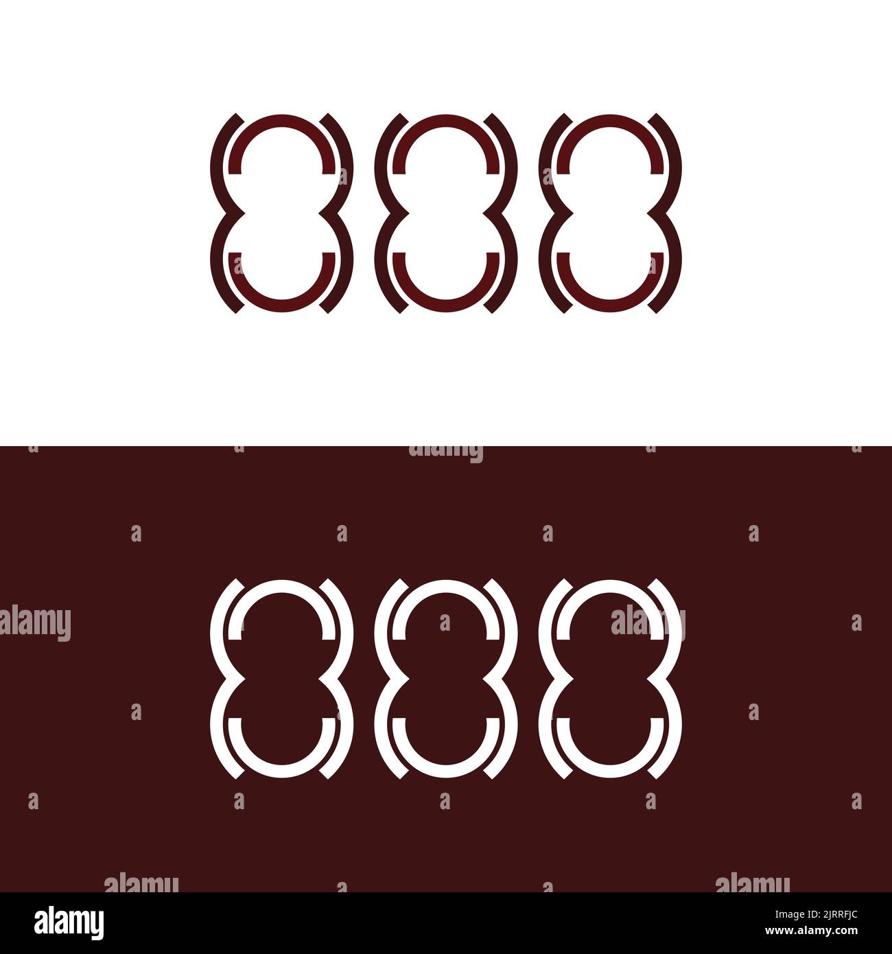 888 Vektor-Logo-Design. Stock Vektor