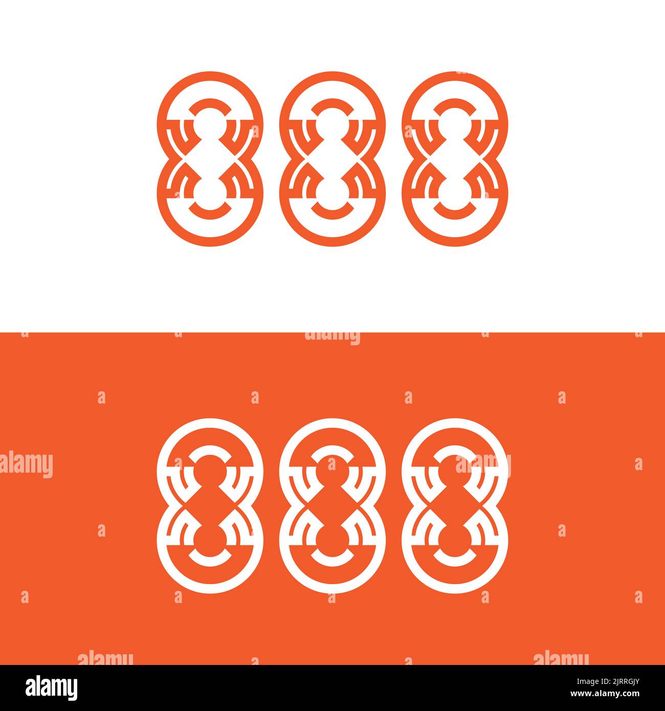 888 Vektor-Logo-Design. Stock Vektor