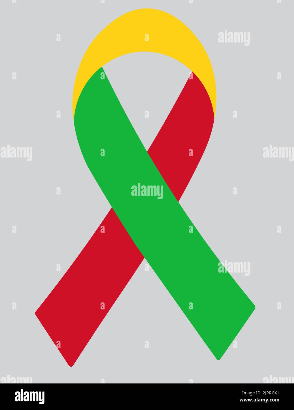 3D Flagge Malis auf einem Stoffband. Stock Vektor