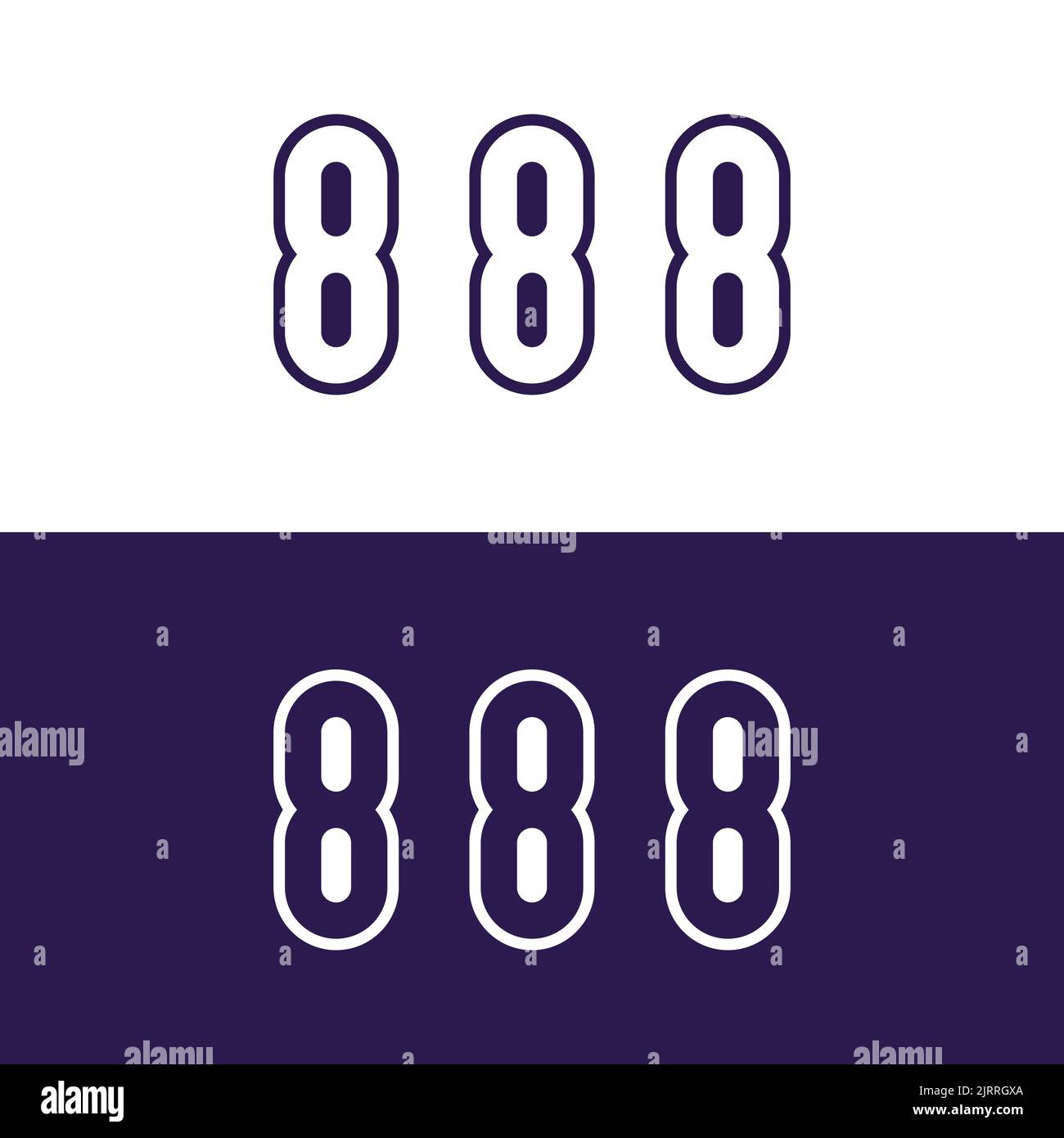 888 Vektor-Logo-Design. Stock Vektor
