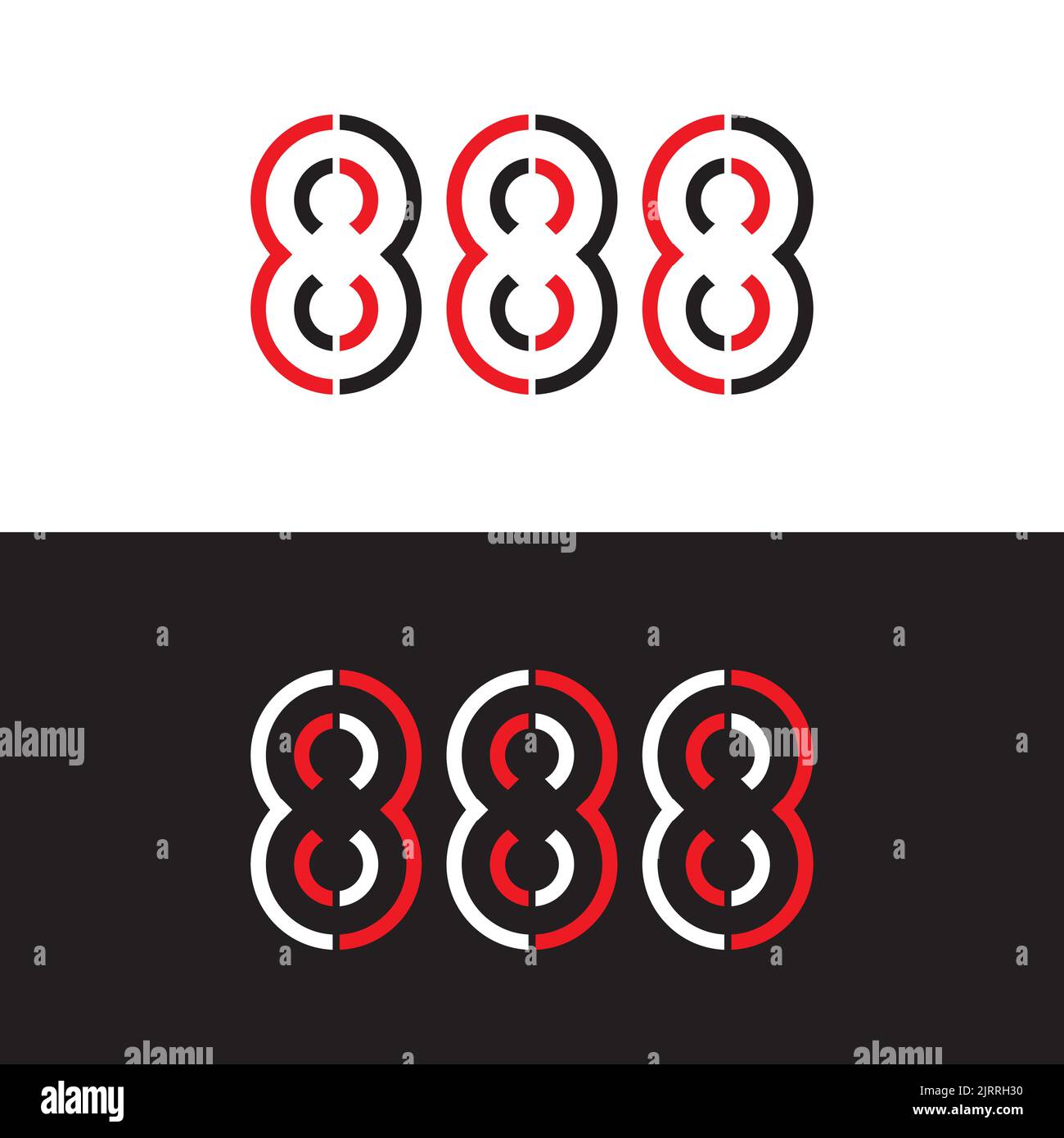 888 Vektor-Logo-Design. Stock Vektor