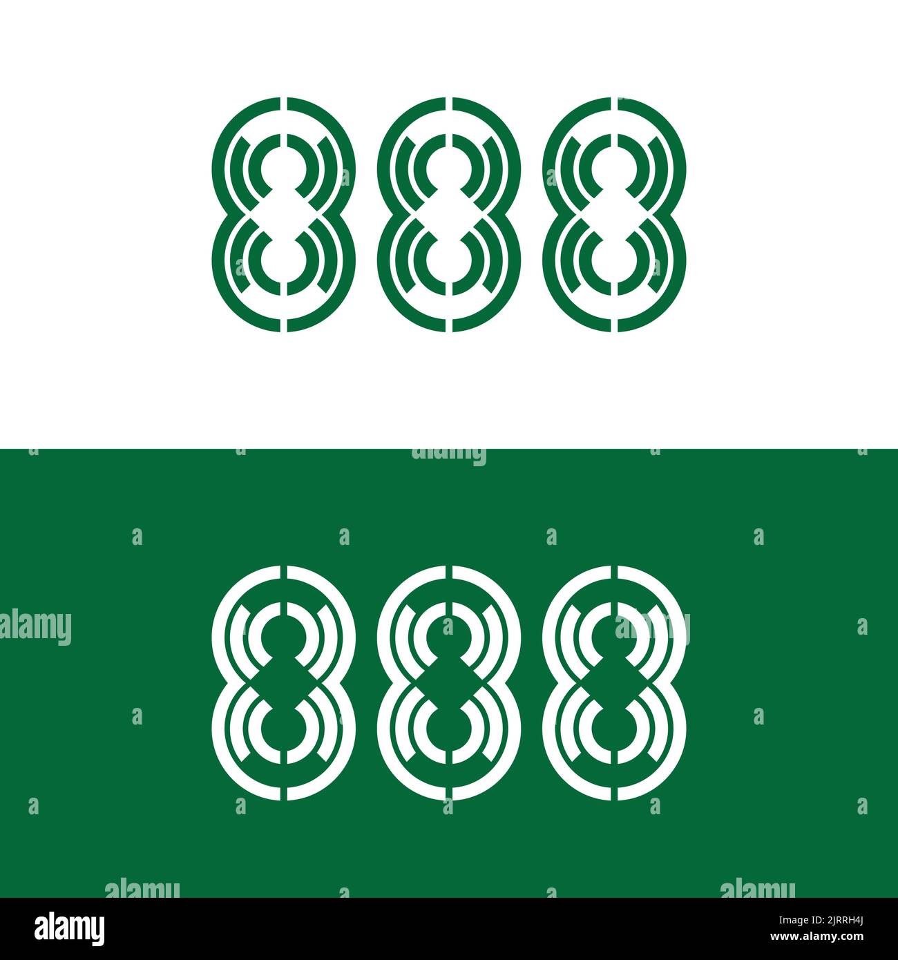 888 Vektor-Logo-Design. Stock Vektor