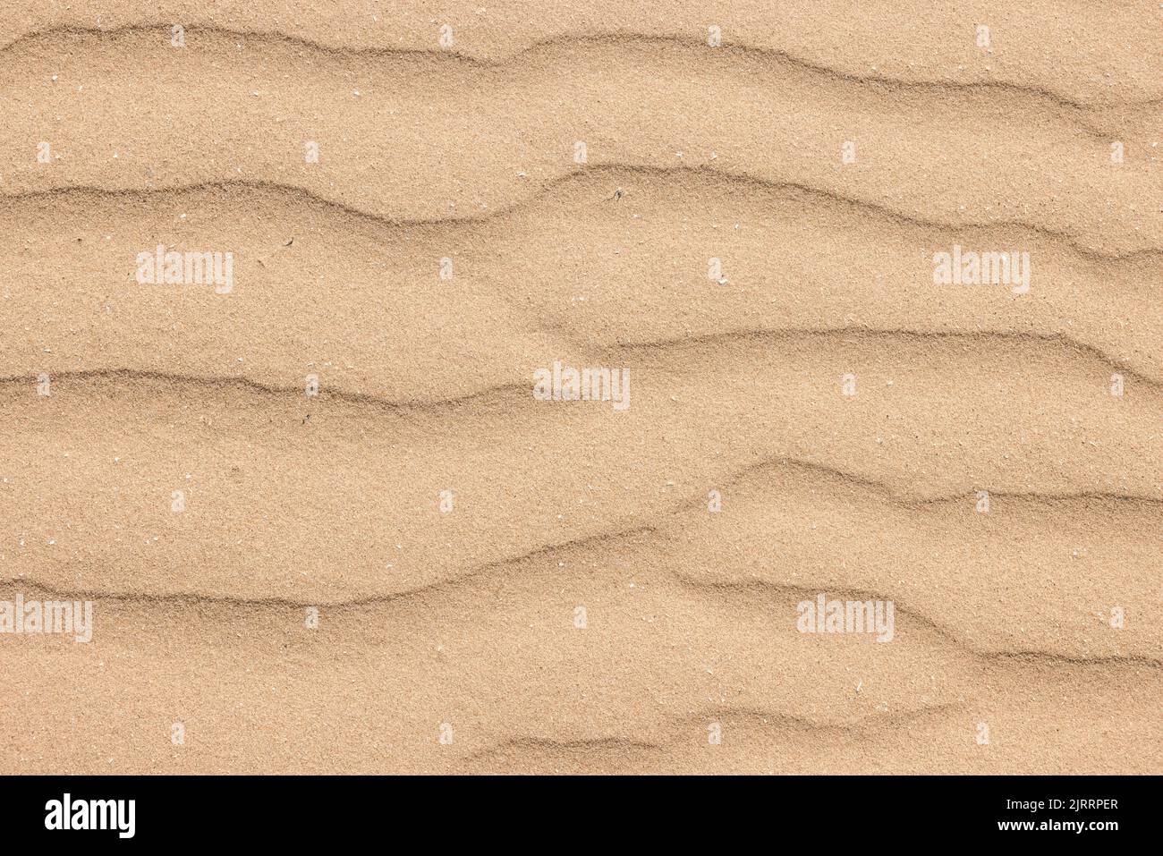 Wellenmuster im Sand, verursacht durch die zurücktretende Flut Stockfoto