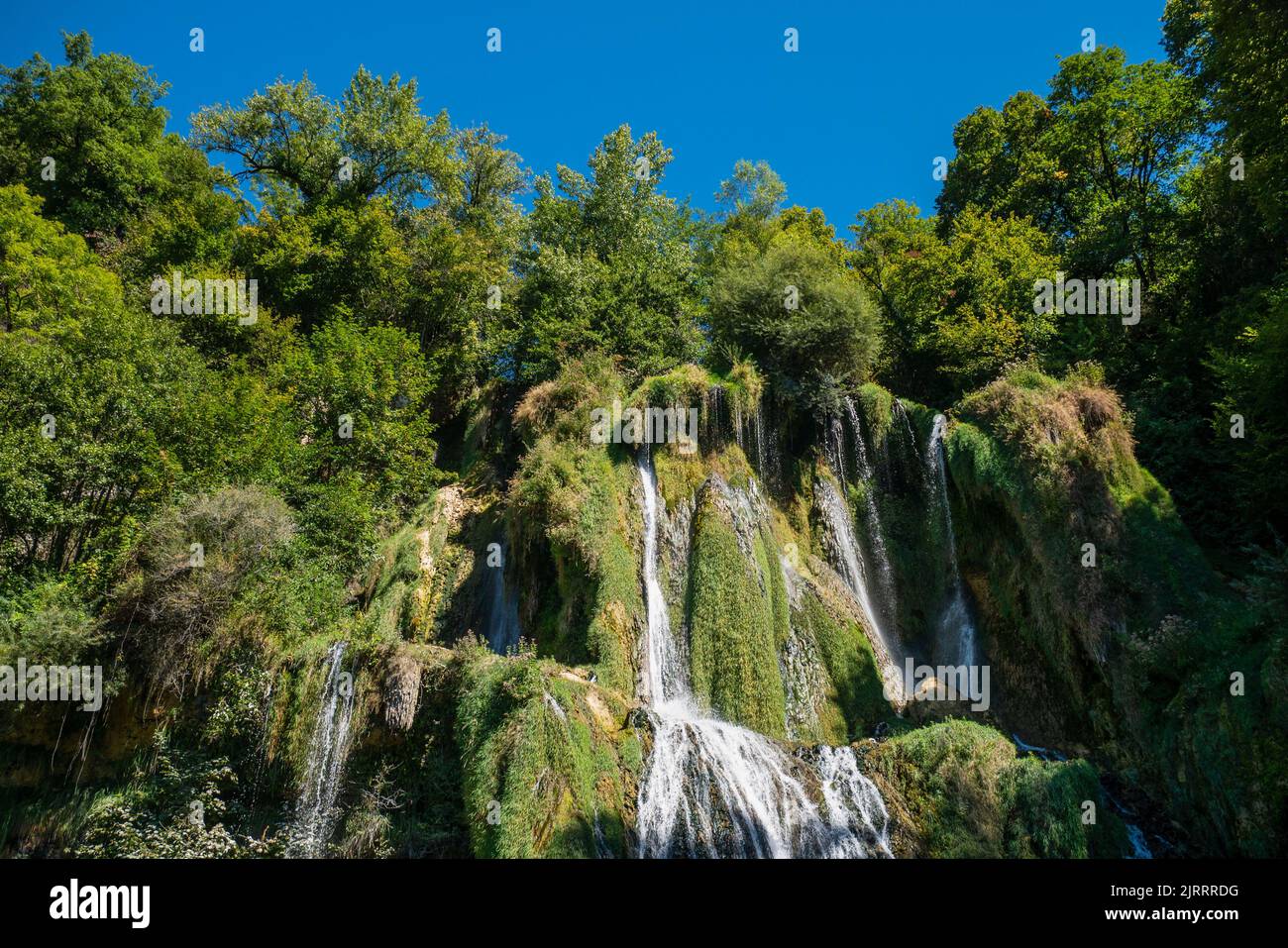 Wasserfall von Glandieu im Departement Ain (Zentralfrankreich) Stockfoto
