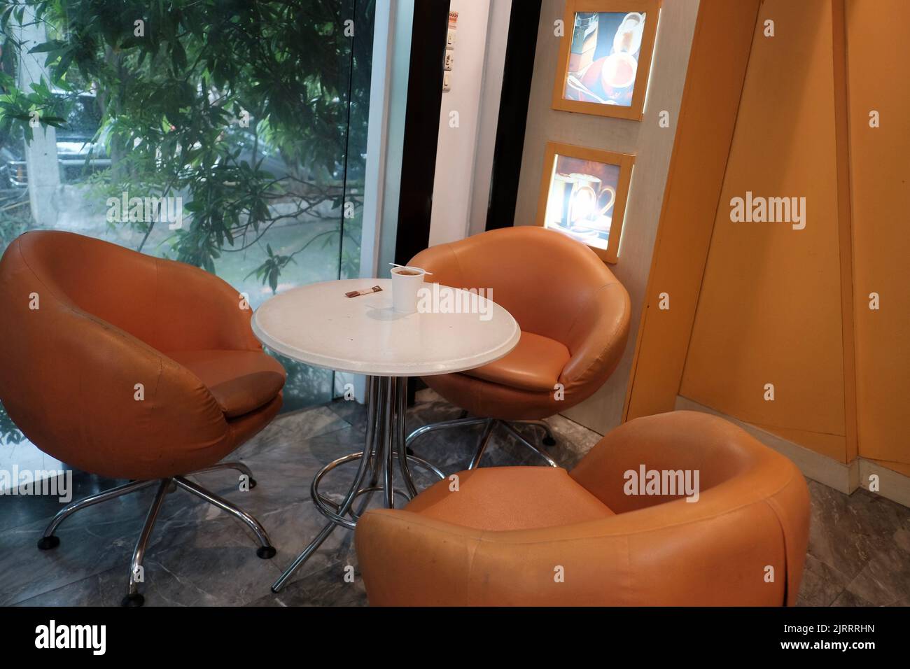 Typisch Modernes Bangkok Office Building Coffee Shop Thailand Stockfoto