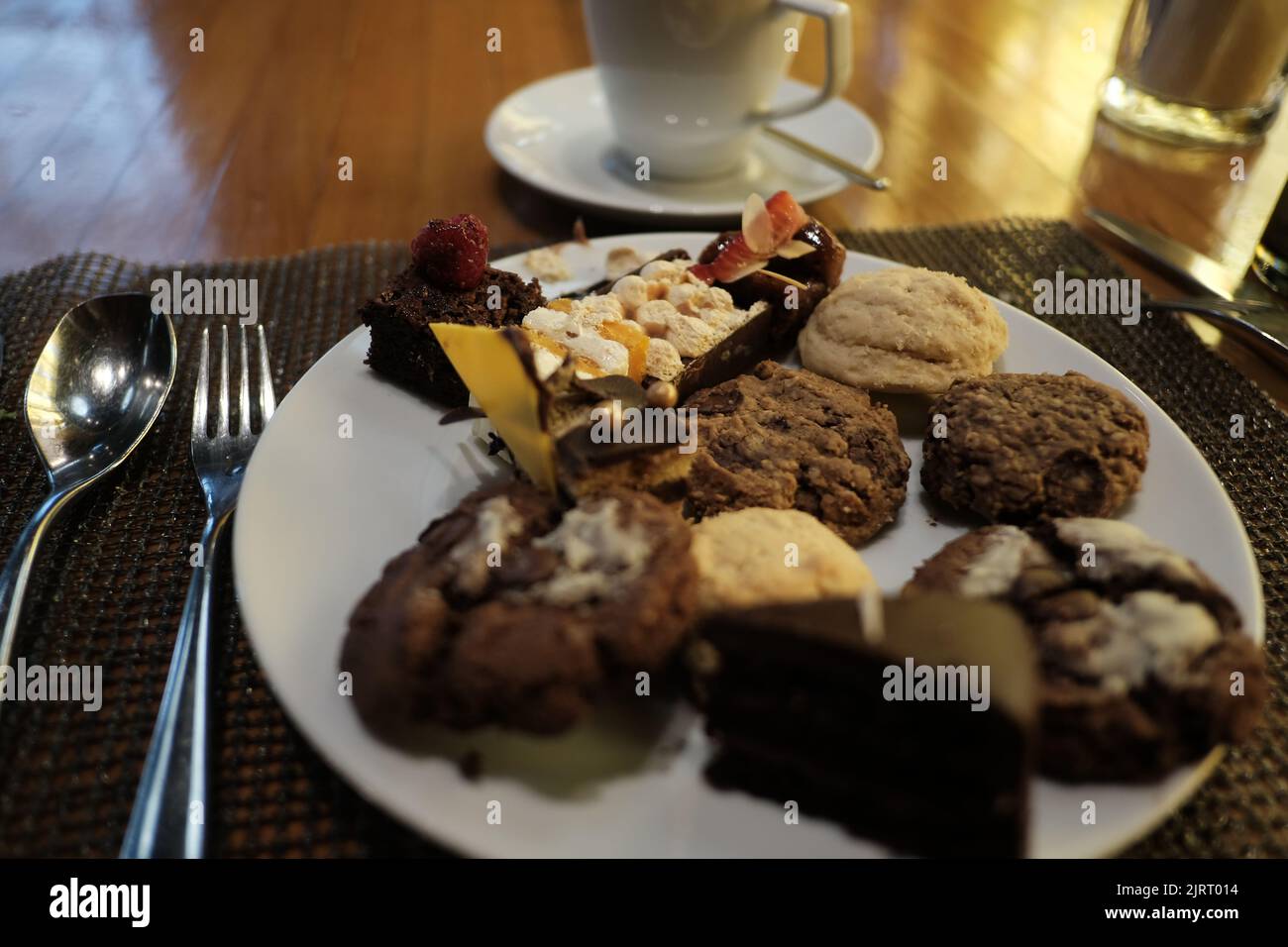 Kaffee und Desserts All you can eat Buffet im fünf-Sterne-Hotel in Bangkok Thailand Stockfoto