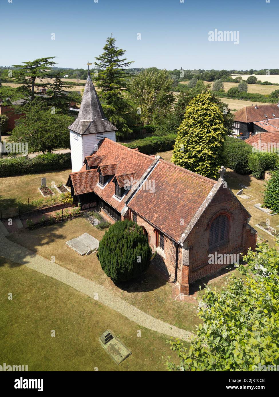 Greensted Church, Essex, Großbritannien Stockfoto