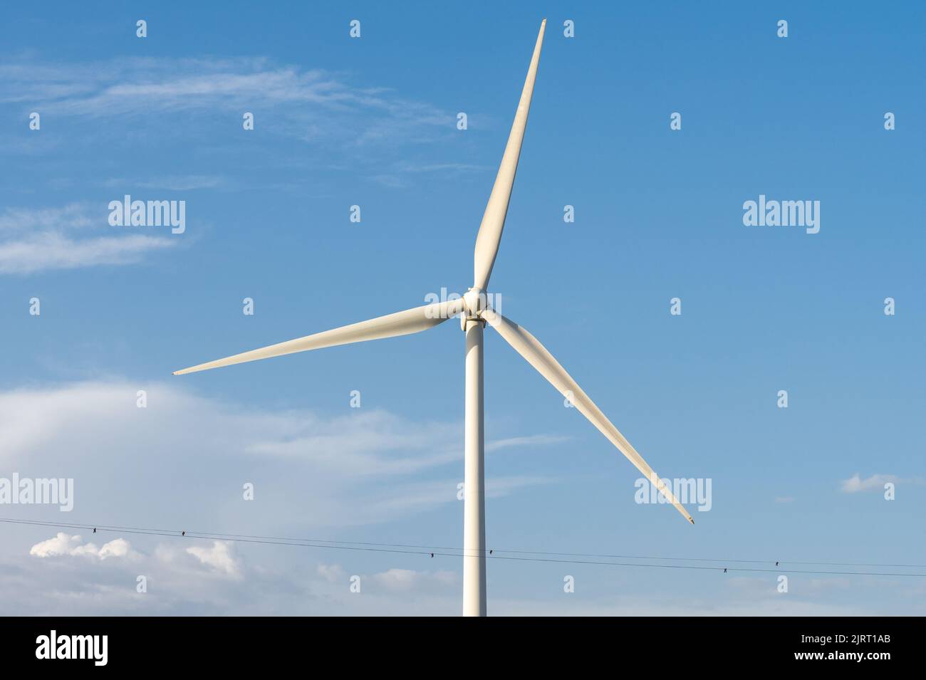Erneuerbare Energien Windturbinen Stromerzeugung Stockfoto