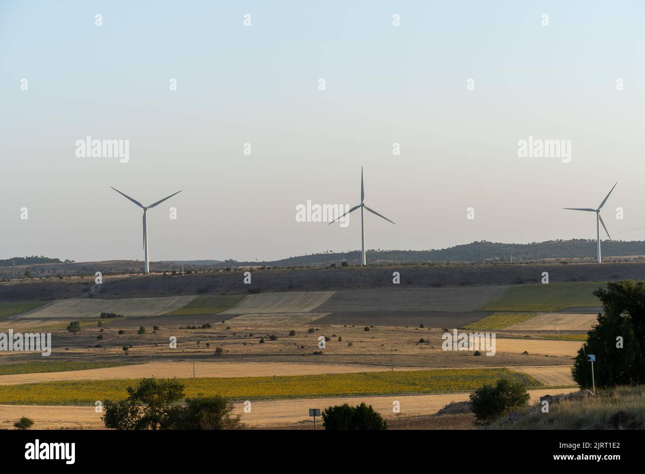 Erneuerbare Energien Windturbinen Stromerzeugung Stockfoto