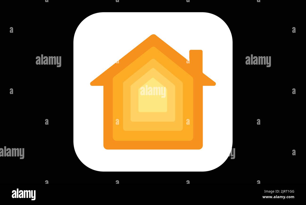 Apple IOS Home App Icon Vector, entwickelt und gepflegt von Apple Inc., kann für Immobilienunternehmen verwendet werden Stock Vektor
