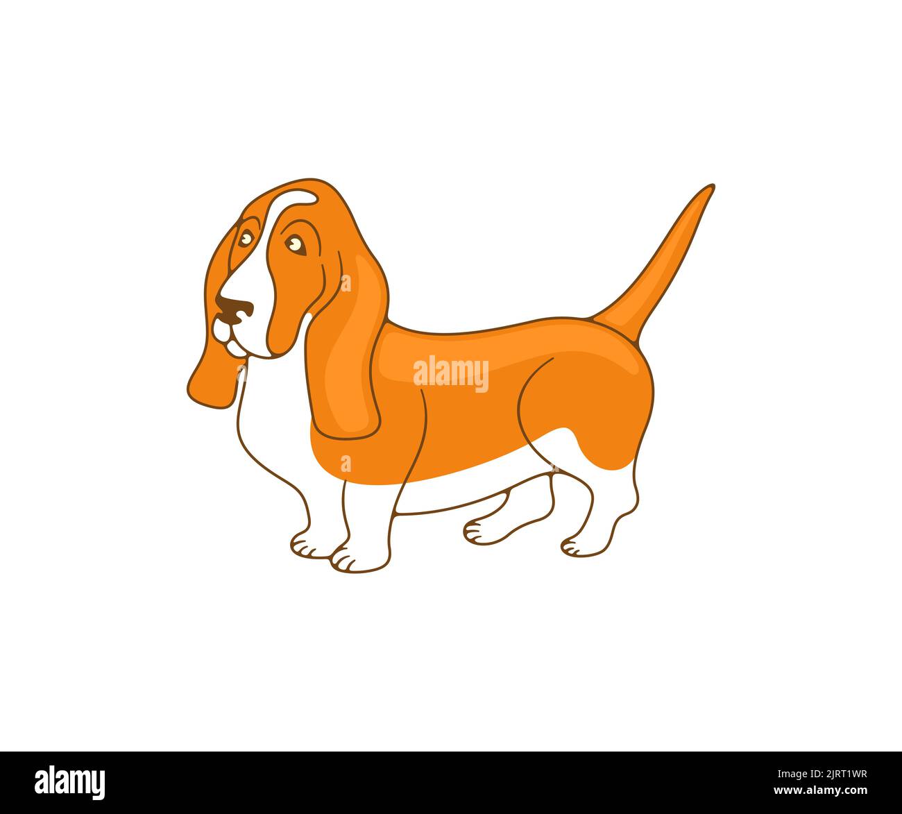 Basset Hund, Hund, Hund, Logo-Design. Tier, Haustier, Tierhandlung und Tierklinik, Vektor-Design und Illustration Stock Vektor
