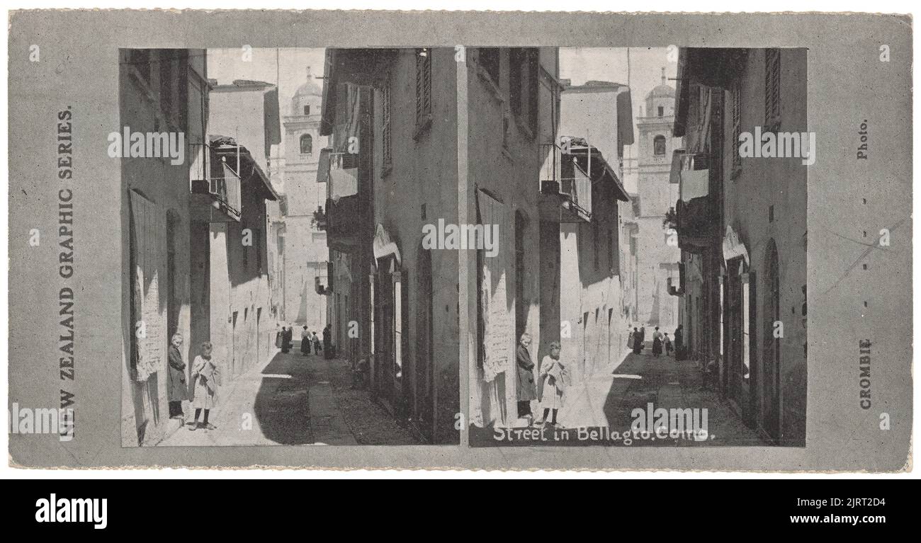 Straße in Bellagio, Como, 1910-1916, Como, von George Crombie. Stockfoto