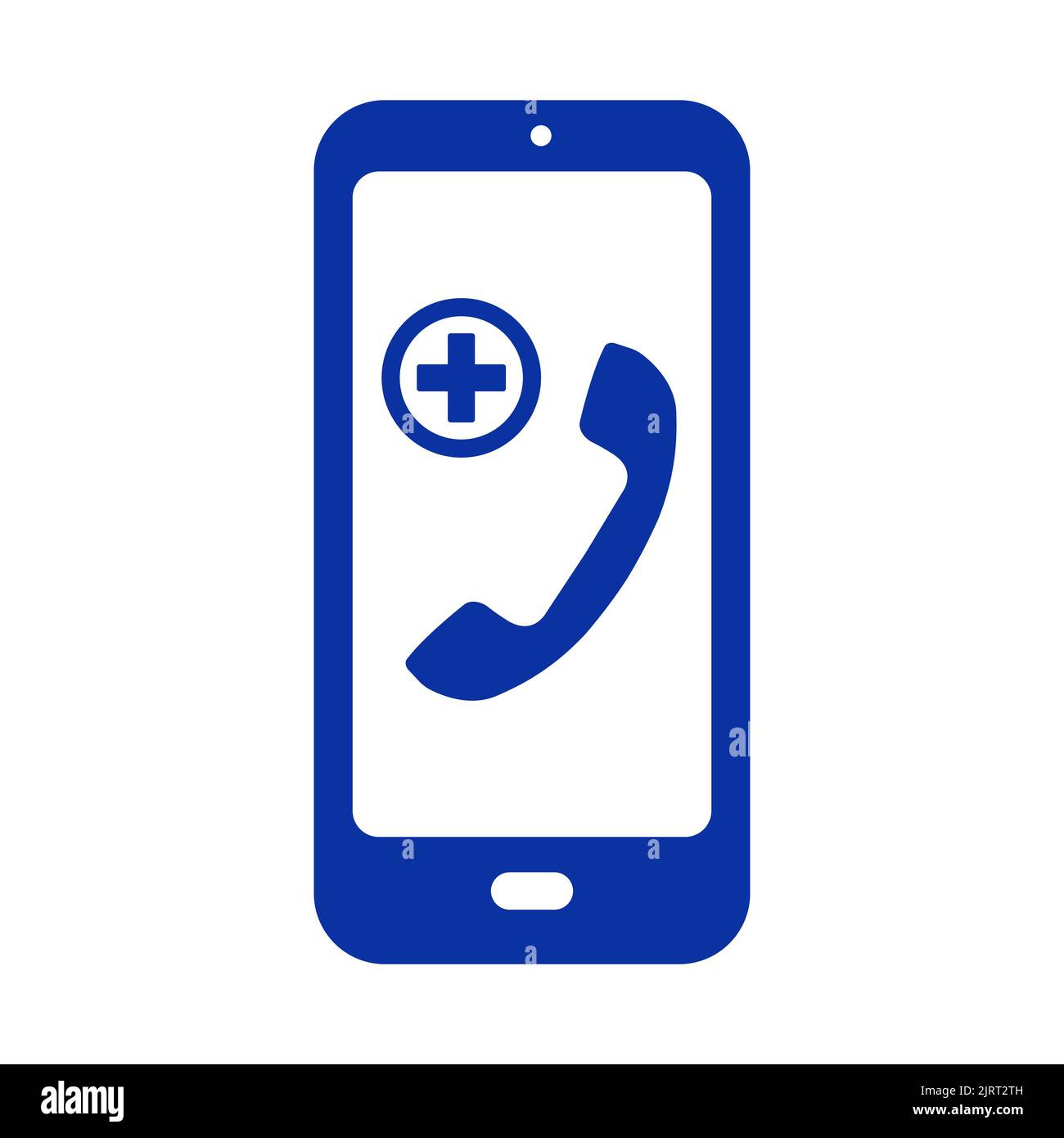 Symbol für Online-Hilfe im Gesundheitswesen. Flache Vektorgrafik Stock Vektor