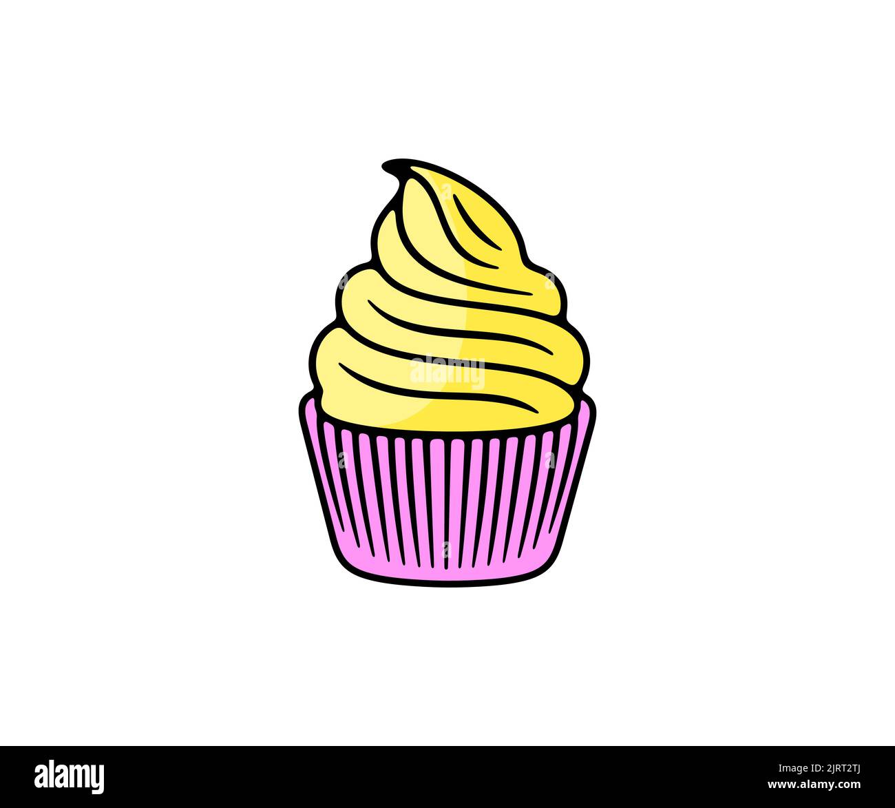 Cupcake, Süßwaren, Lebensmittel, Gebäck und Backen, Logo-Design. Mahlzeit, Süßspeisen, Bäckerei, Backen und Backen, Vektorgrafik und Illustration Stock Vektor