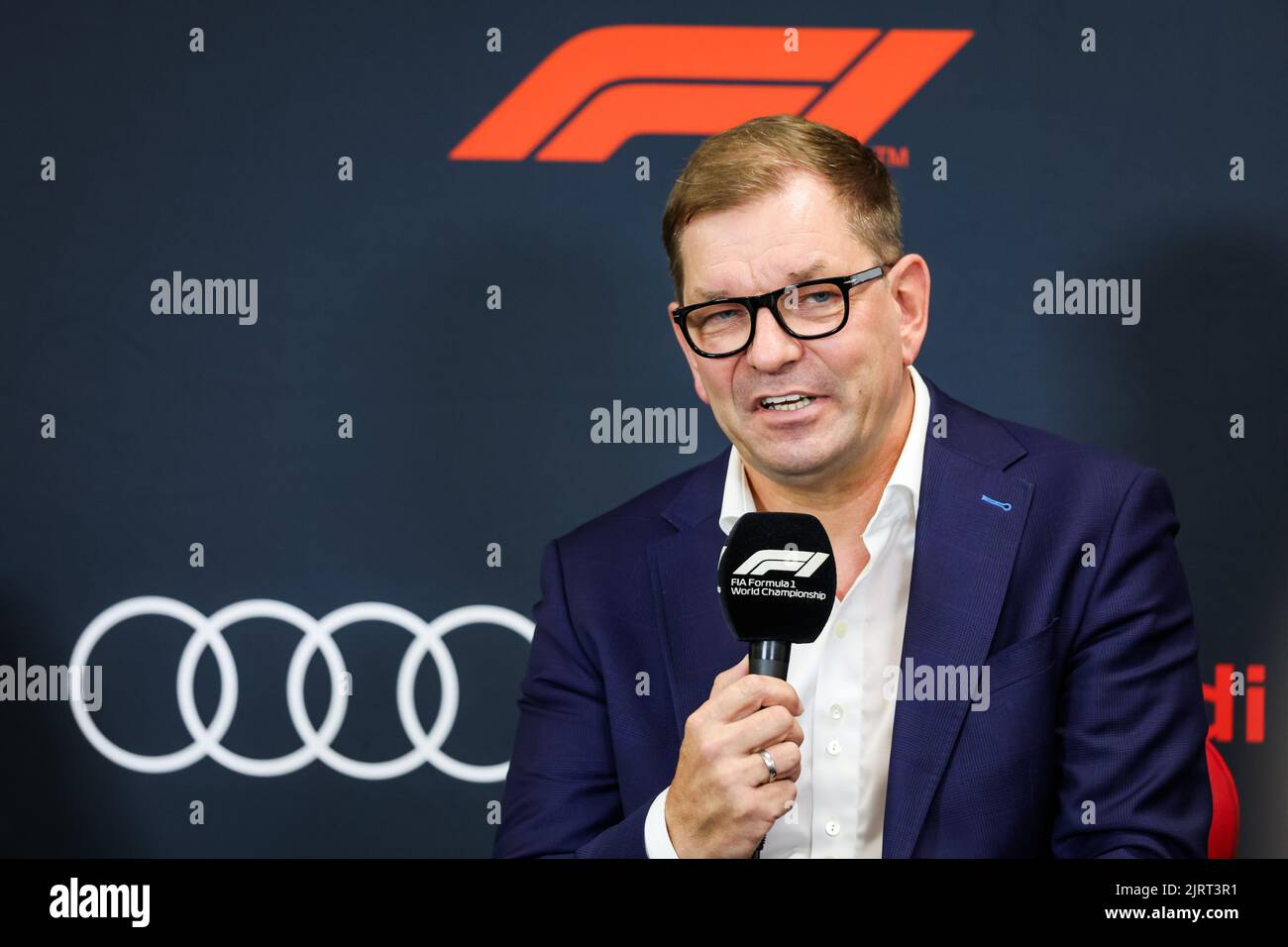 Francorchamps, Belgien - 26/08/2022, DUESMANN Markus (ger), CEO von Audi, Portrait während des Formel 1 Rolex Belgian Grand Prix 2022, 14. Lauf der FIA Formel 1 Weltmeisterschaft 2022 vom 26. Bis 28. August 2022 auf dem Circuit de Spa-Francorchamps, in Francorchamps, Belgien - Foto: Florent Gooden/Dppi/DPPI/LiveMedia Kredit: Independent Photo Agency/Alamy Live News Stockfoto