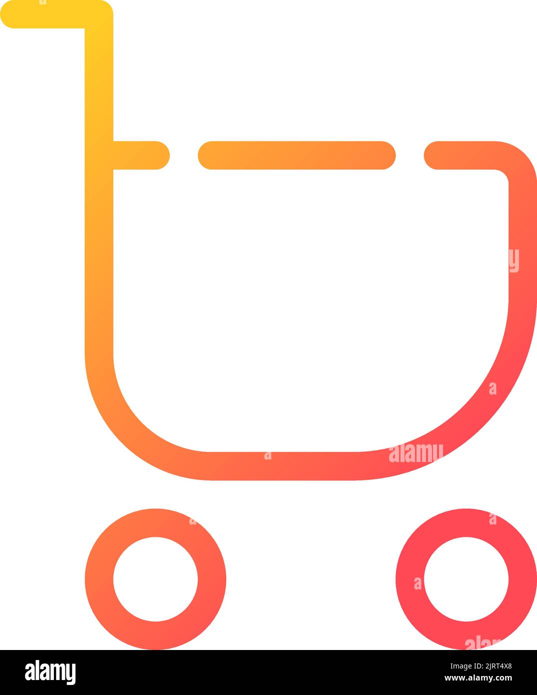 Entfernen Sie Artikel aus dem Warenkorb Pixel Perfect Gradient linear ui-Symbol Stock Vektor