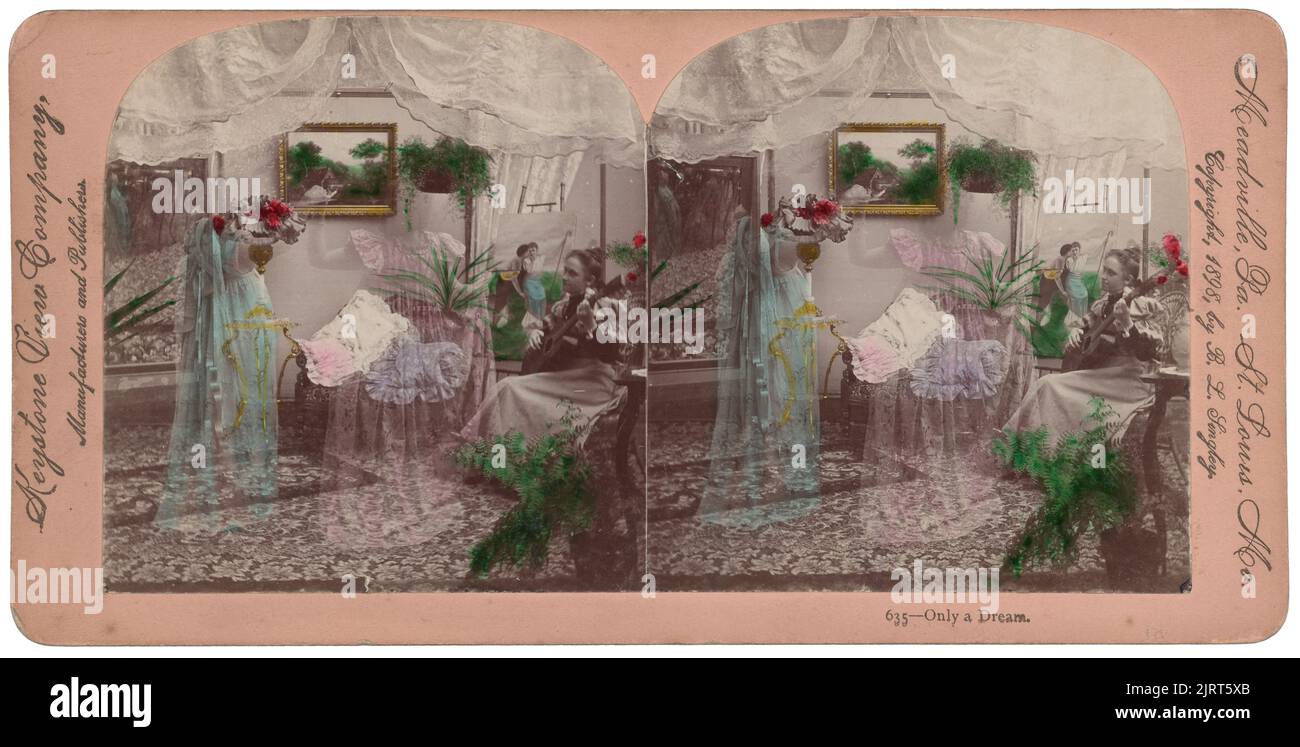Only A Dream, 1898, USA, von B Singley, Keystone View Company. Stockfoto