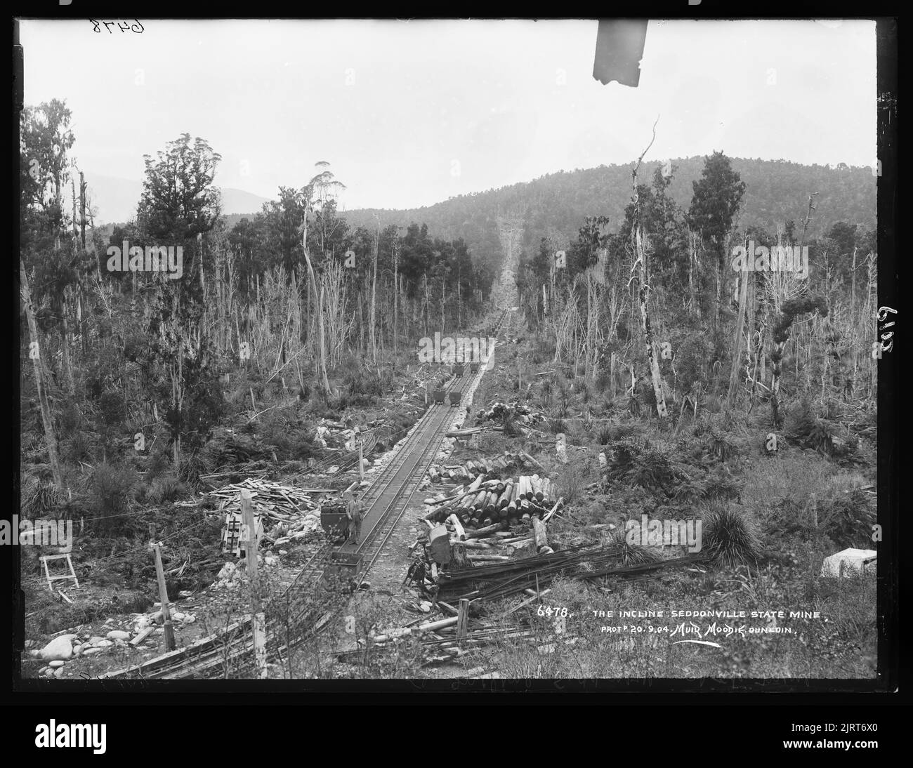 The Incline, Seddonville State Mine, Neuseeland, von Muir & Moodie. Stockfoto