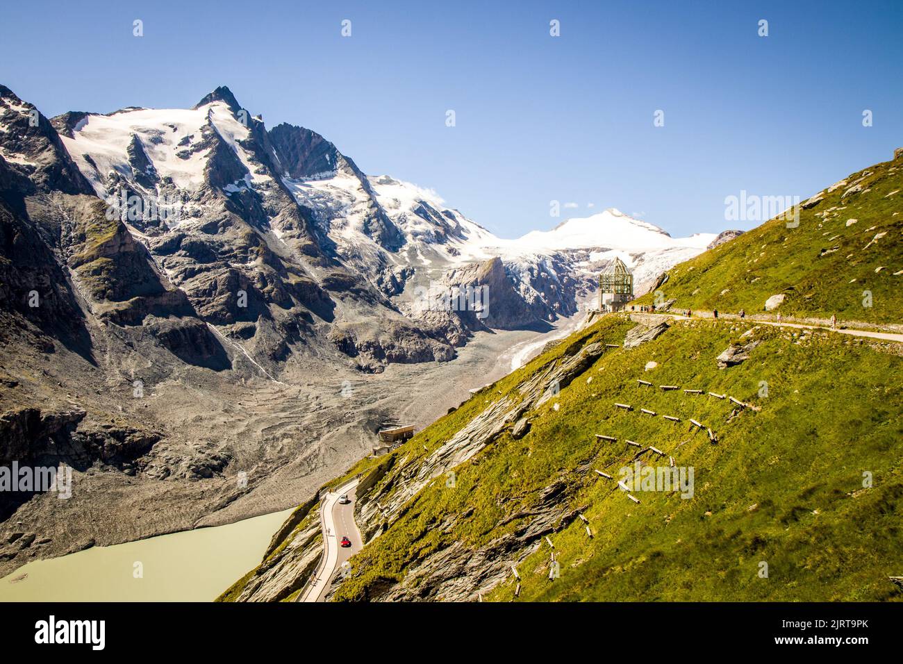 Der Blick auf den Großglockner, den höchsten Berg Österreichs von der