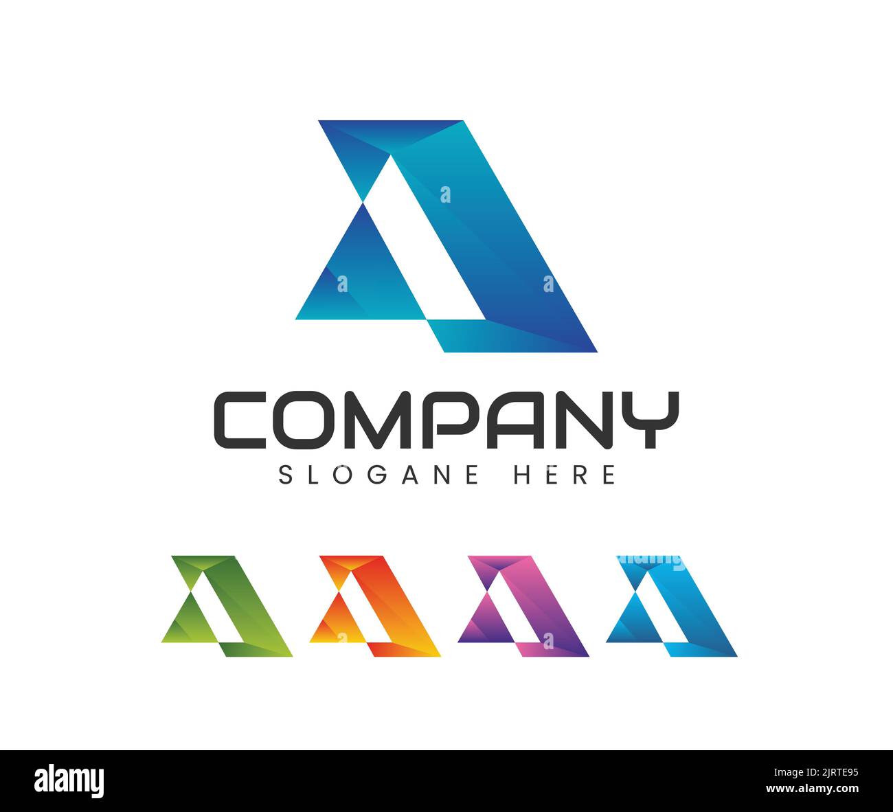 Abstrahieren Sie das Logo mit einem Buchstaben. Ein Logo-Design mit kreativem Ideendesign Stock Vektor