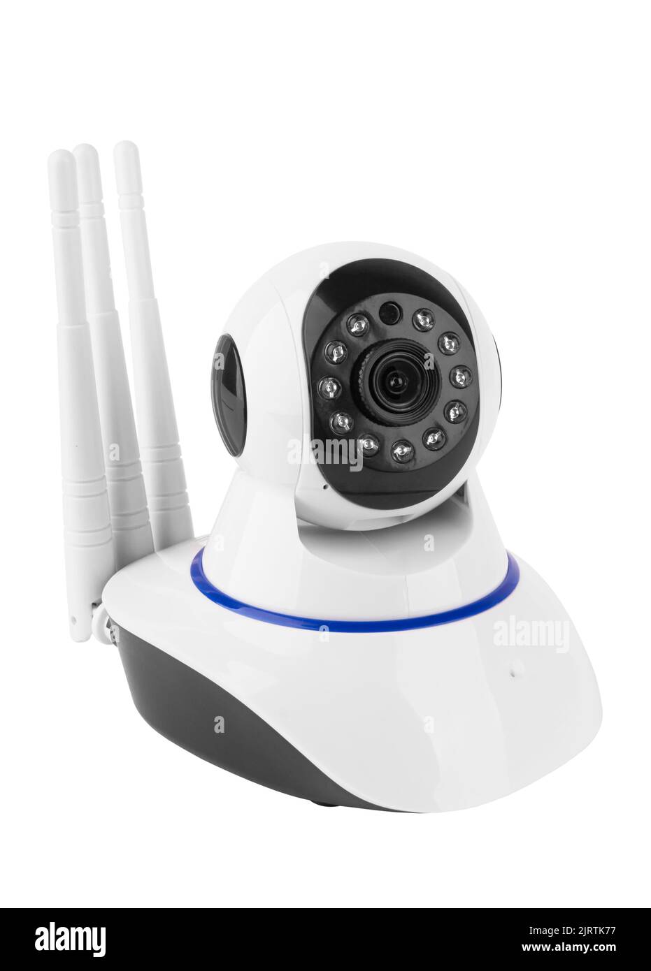 Kamerafernseher auf weißem Hintergrund isoliert Stockfoto