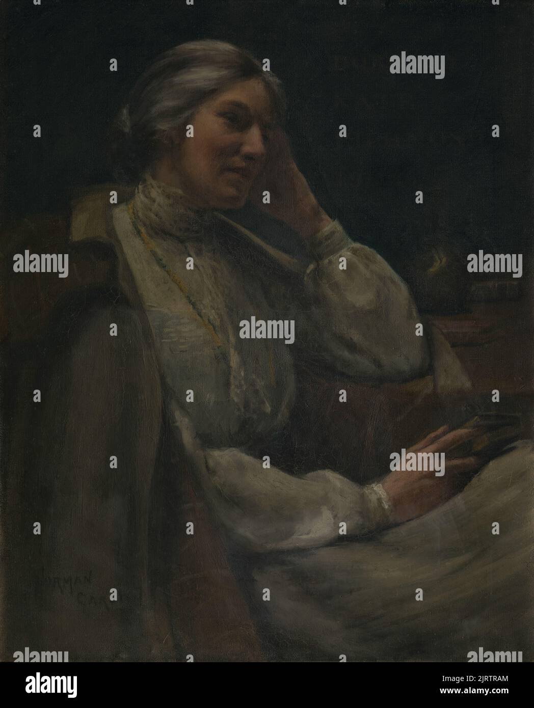 Porträt von D.K. Richmond, 1903, Niederlande, von Norman Garstin. Stockfoto