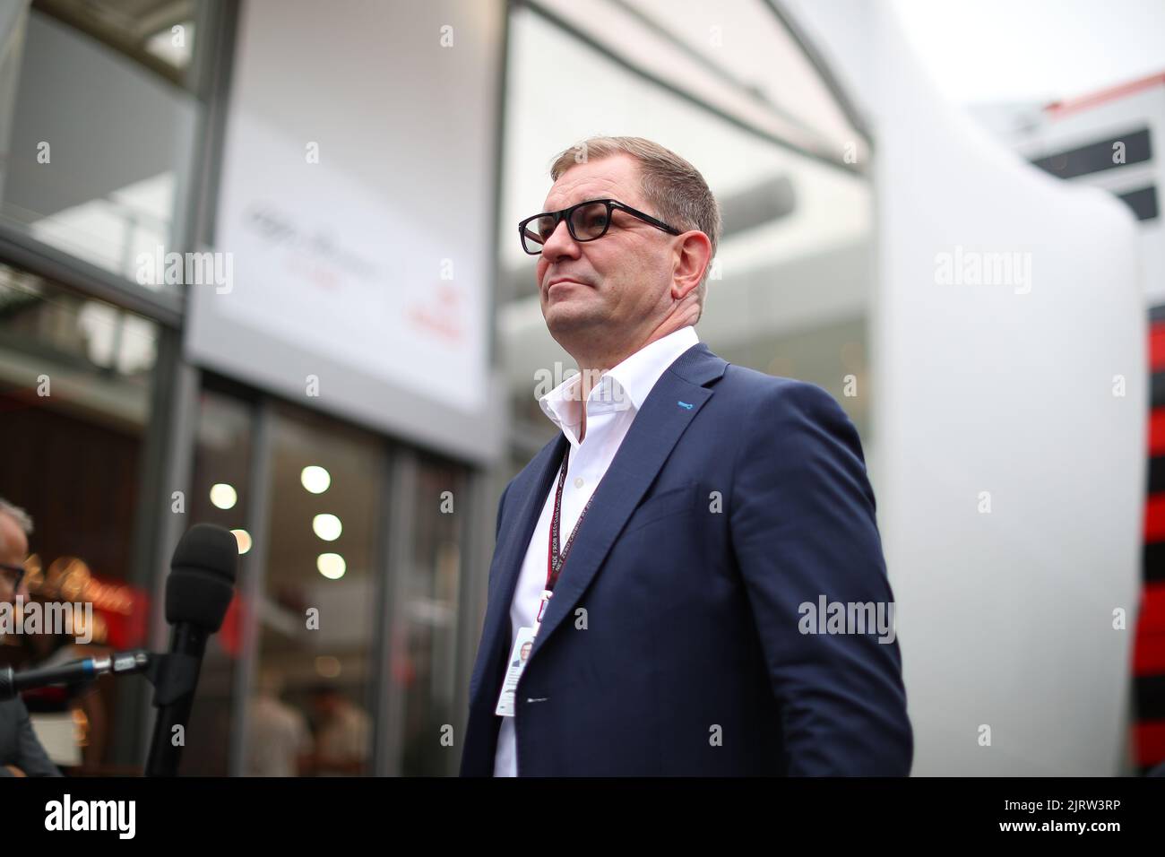 Stavelot Malmedy Spa, Belgien. 27. Januar 2022. Markus Duesmann CEO bei Audi beim belgischen GP, 25-28. August 2022 auf der Strecke Spa-Francorchamps, Formel 1 Weltmeisterschaft 2022. Kredit: Unabhängige Fotoagentur/Alamy Live Nachrichten Stockfoto