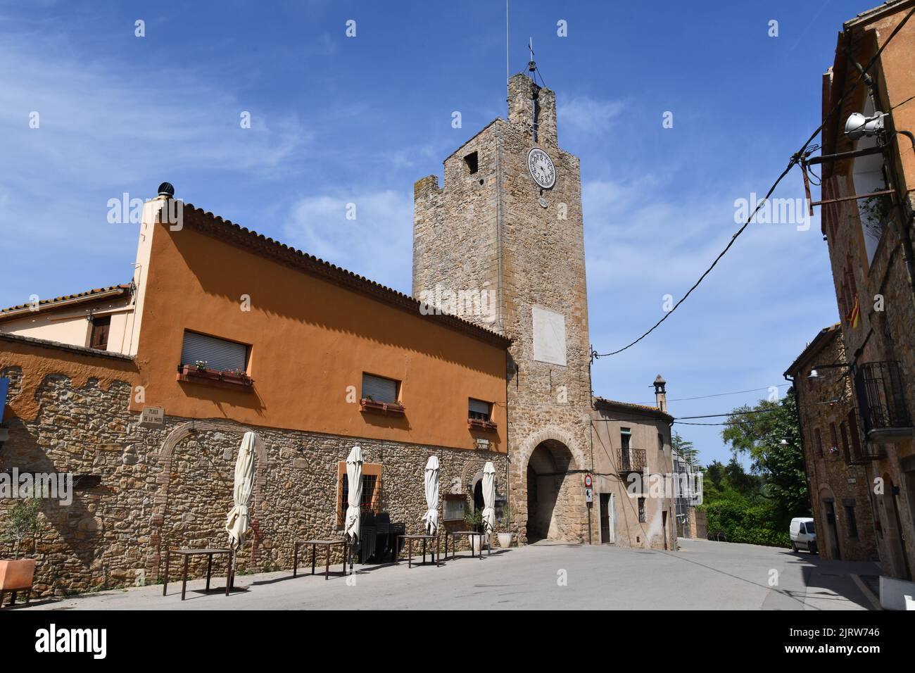 Palau Sator mittelalterliches Dorf an der Costa Brava Girona Katalonien Spanien Stockfoto