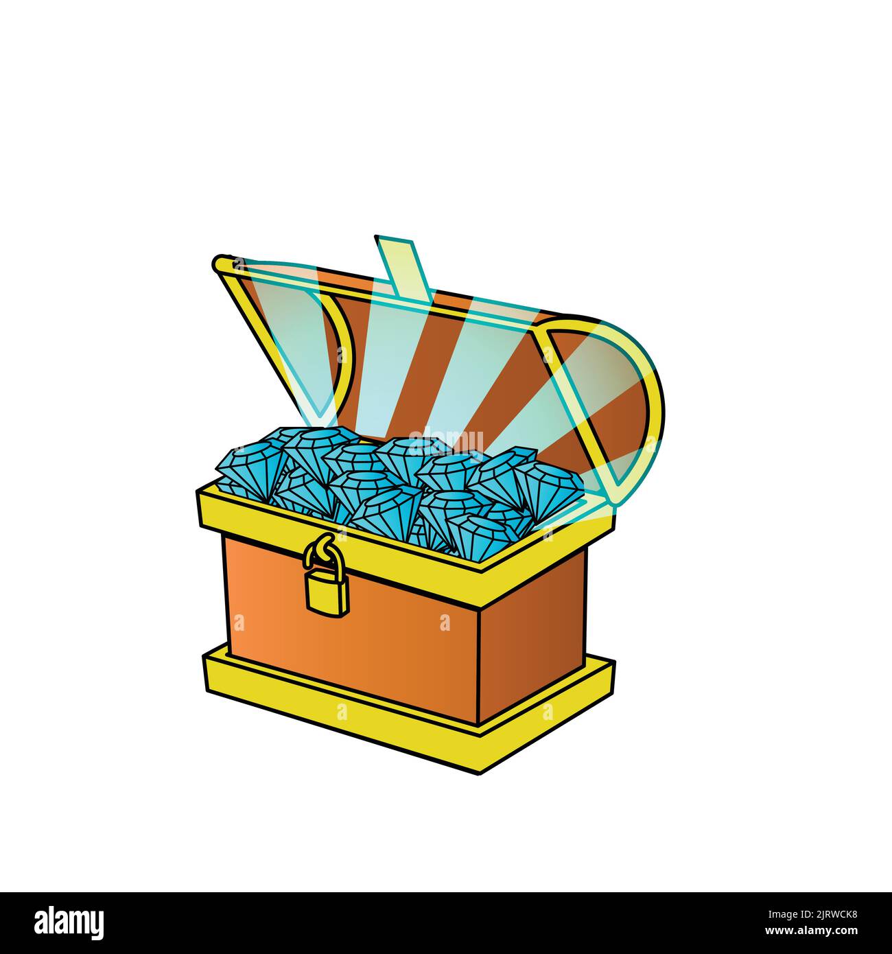 Niedlich von Schatz auf Cartoon-Version, Vektor-Illustration Stock Vektor