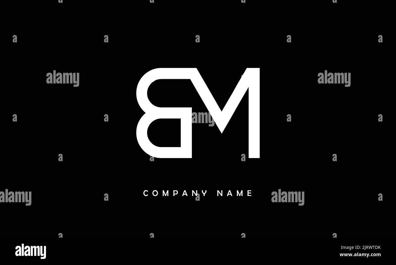 BM, MB Abstract Letters Logo Monogramm Stock Vektor