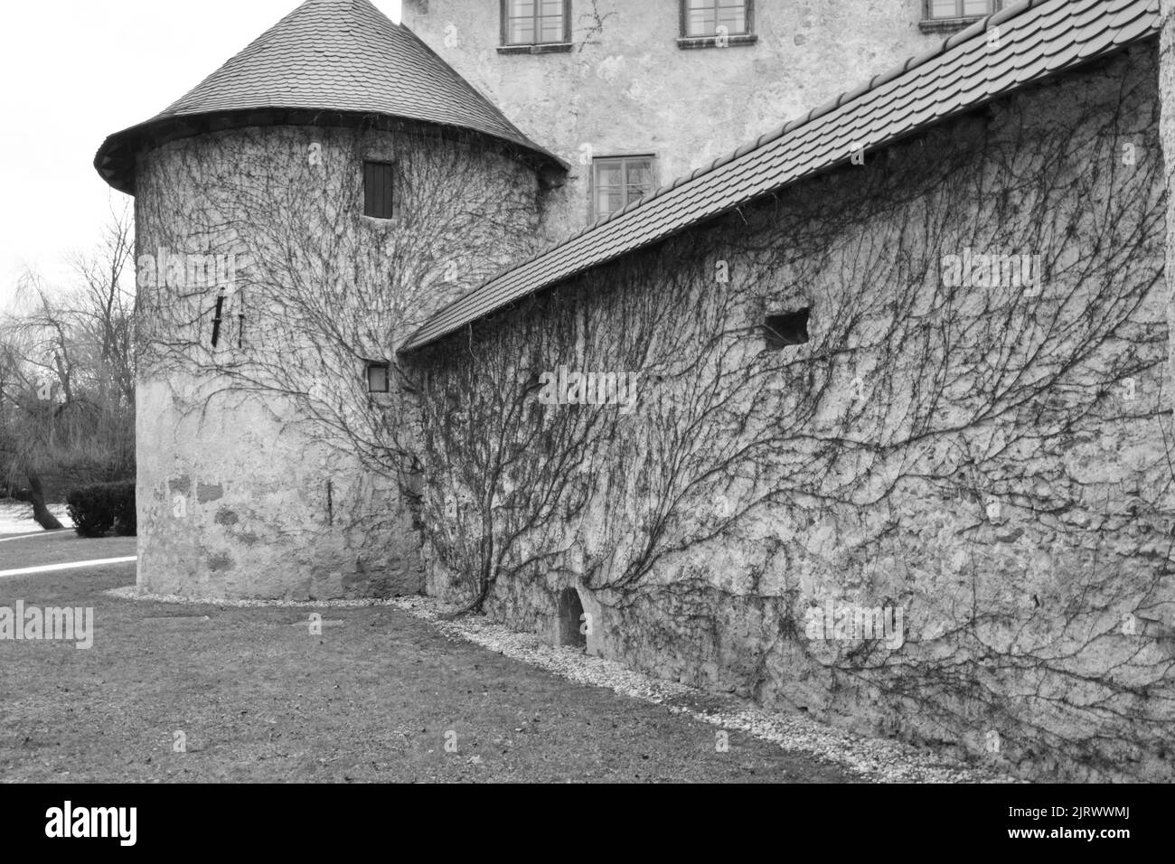 Mittelalterliche europäische Burg in Slowenien, Otočec Stockfoto