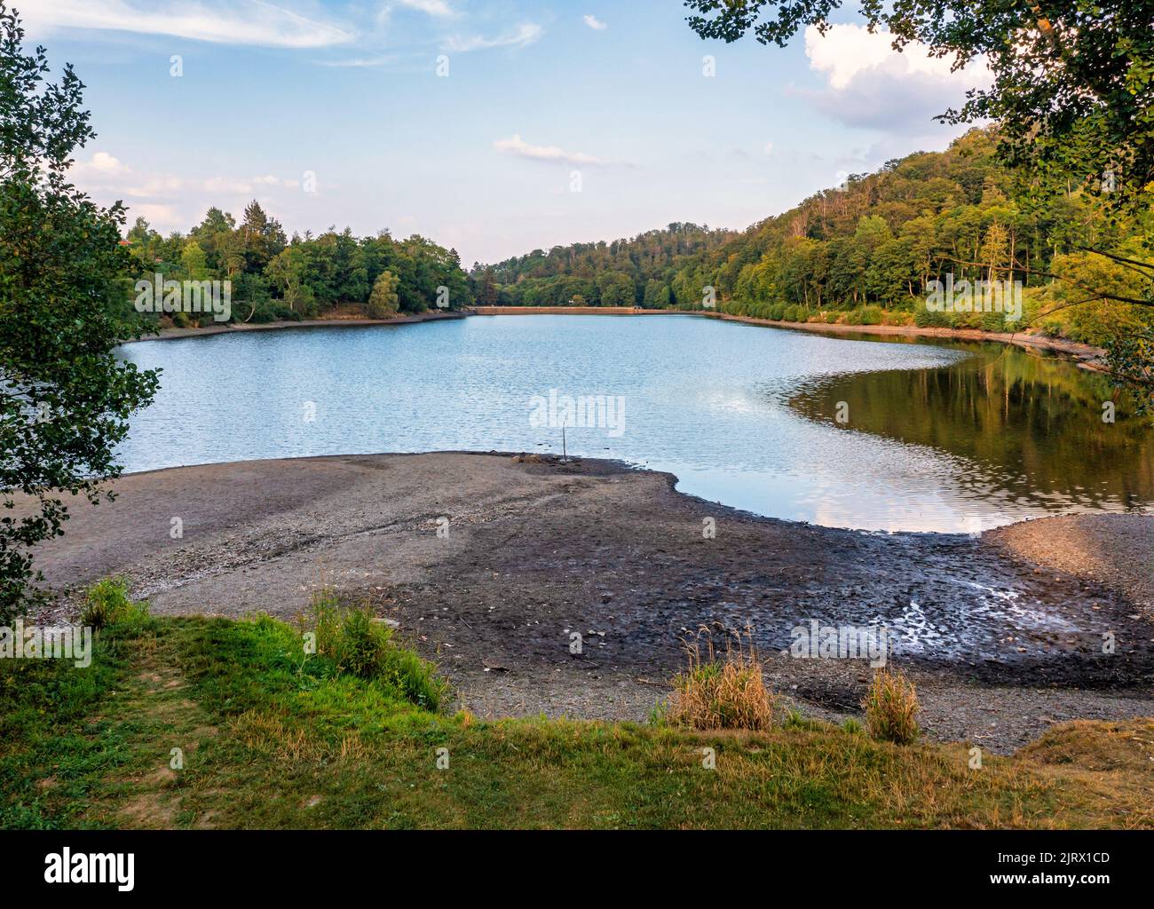 Bergsee Güntersberge Harz Sommer 2022 Stockfoto