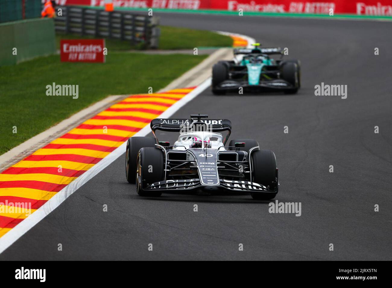 Spa, Belgien. 26. August 2022. Circuit National de Francorchamps, Francorchamps - SPA, Belgien, 26. August 2022, Liam Lowson (NZL) Scuderia Alpha Tauri während DER FORMEL 1 ROLEX BELGIAN GRAND PRIX 2022 FREIES TRAINING - Formel 1 Championship Credit: Live Media Publishing Group/Alamy Live News Stockfoto