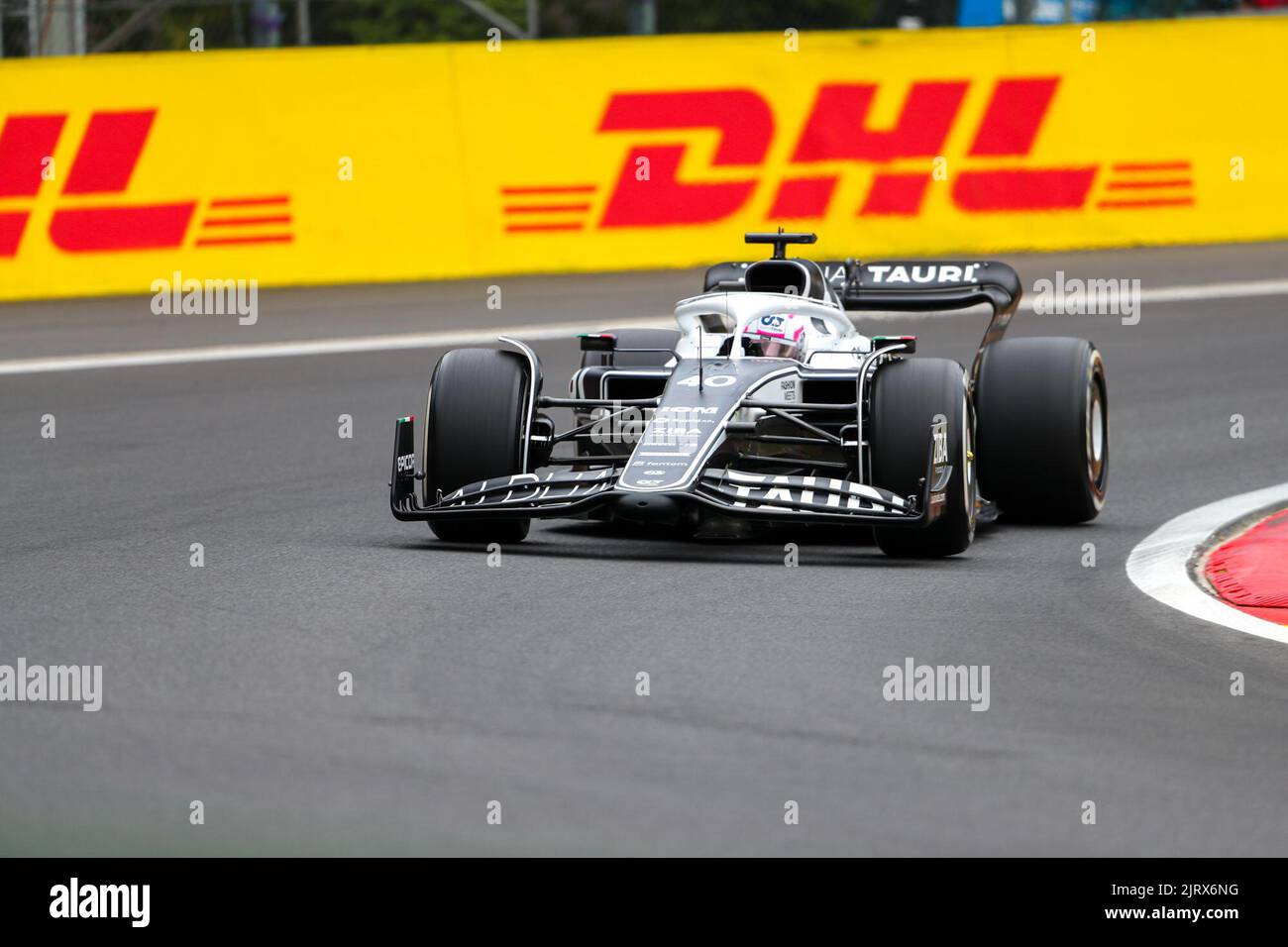 Francorchamps Spa, Belgien. 26. August 2022. Liam Lowson (NZL) Scuderia Alpha Tauri während DER FORMEL 1 ROLEX BELGISCHER GRAND PRIX 2022 FREIES TRAINING, Formel 1 Meisterschaft in Francorchamps - SPA, Belgien, August 26 2022 Credit: Independent Photo Agency/Alamy Live News Stockfoto