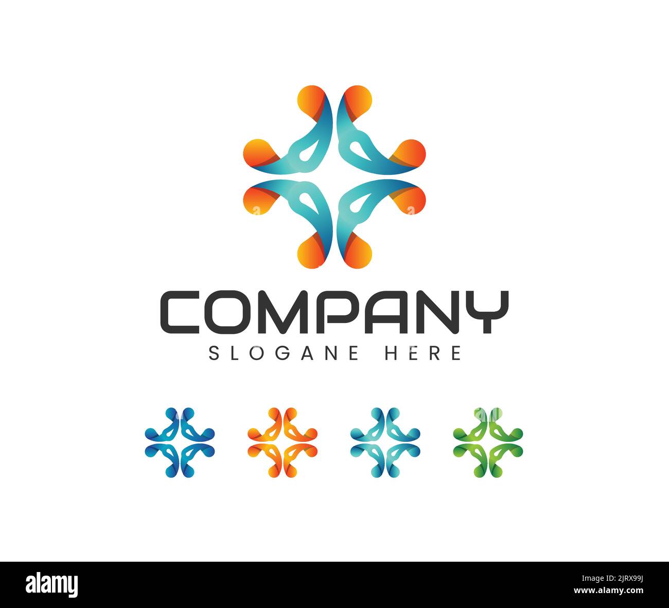 Design-Vorlage für abstraktes Logo Stock Vektor