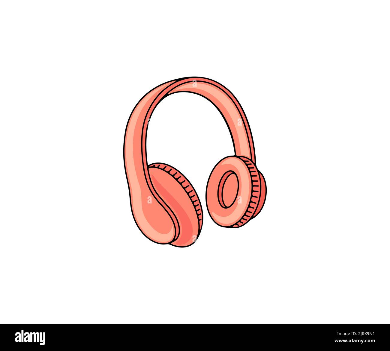 Ohrhörer, Kopfhörer, Musik und Musik, Logo-Design. Sound, Songs, Gerät, Audio, Akustik und Stereo, vektordesign und Illustration Stock Vektor