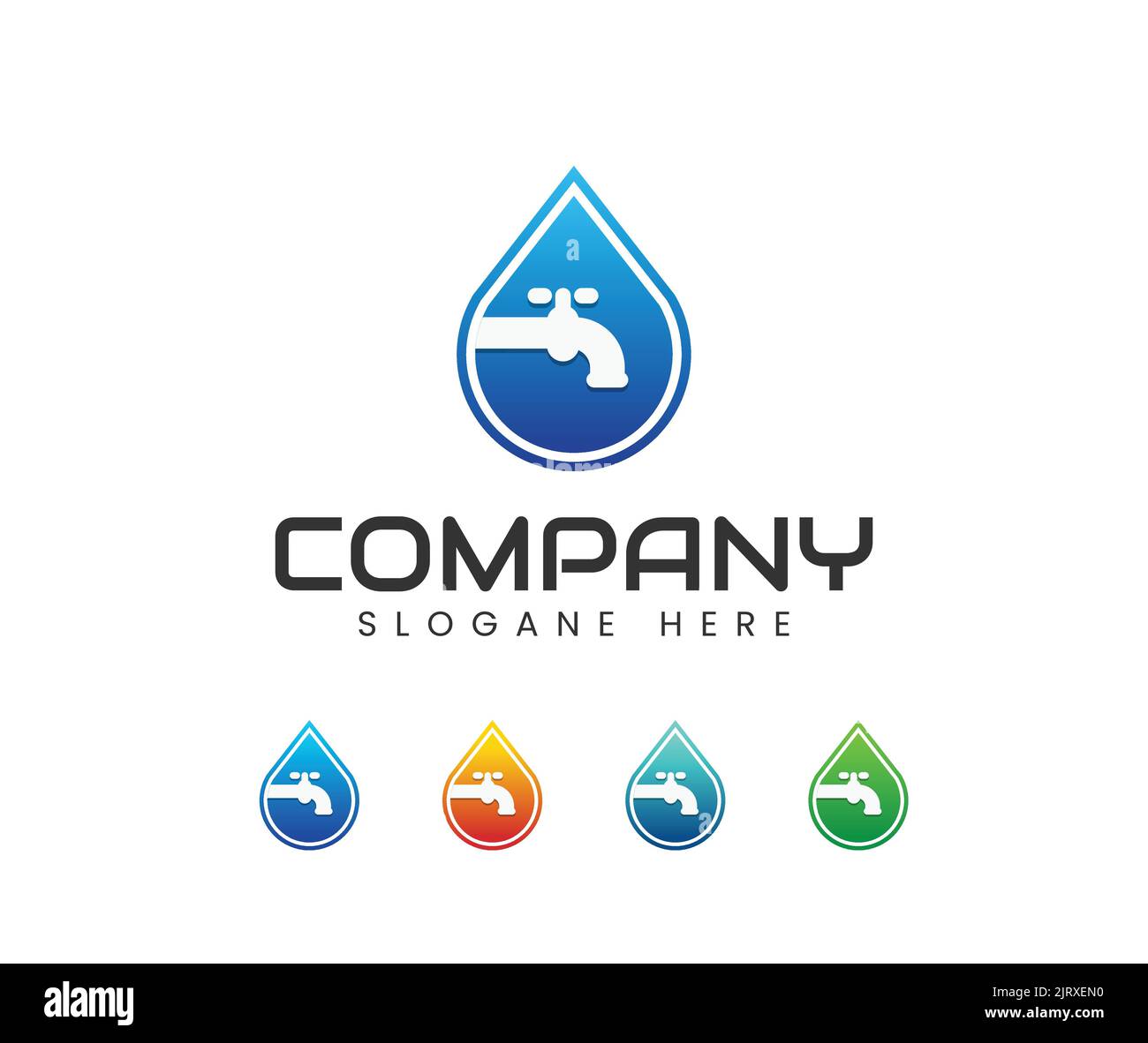 Sanitär-Service Logo Symbol Vektor Illustration Design Vorlage. Logo für Rohrleitungen. Sanitär Service Symbol Logo kreative Vektor Illustration Stock Vektor
